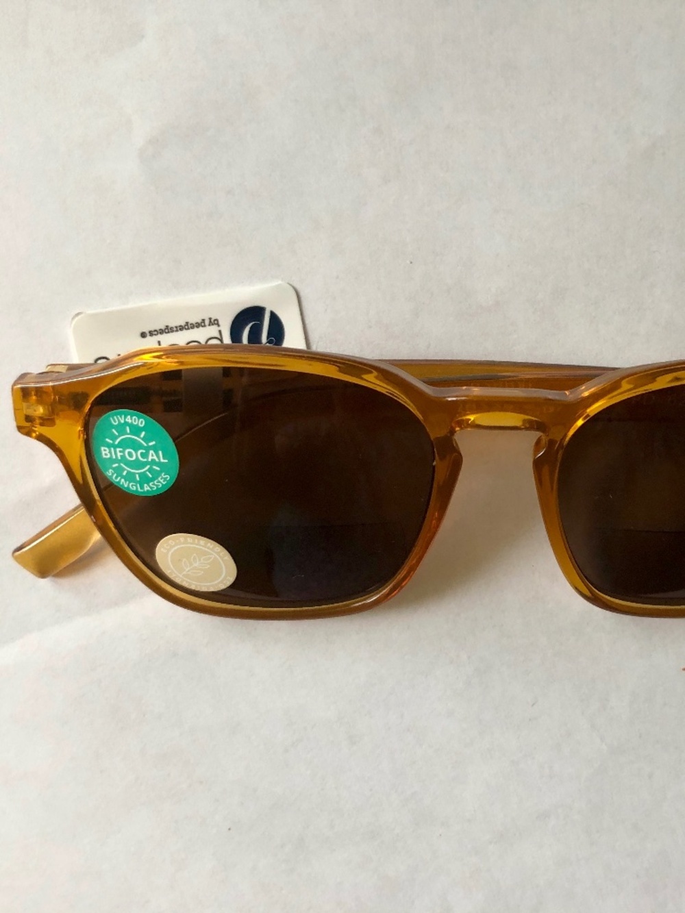New Peepers Amber‎ Sol Sunglass BIFOCAL Readers +2.00